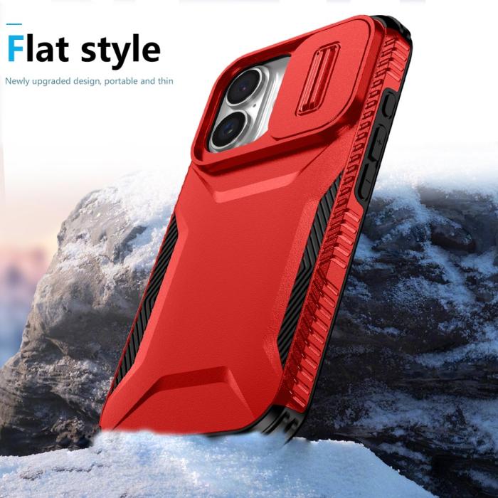 Bild 5,  iPhone 16 Plus Skal CamShield Hybrid Röd - Teknikhallen.se