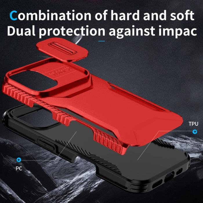 Bild 6,  iPhone 16 Plus Skal CamShield Hybrid Röd - Teknikhallen.se