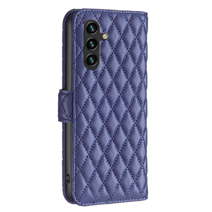 Bild 5,  Samsung Galaxy A55 5G Fodral Diamond Läder Blå - Teknikhallen.se