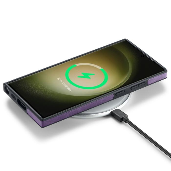 Bild 3, DG.MING DG.MING Samsung Galaxy S26 Ultra Skal Läderbelagt Lila - Teknikhallen.se