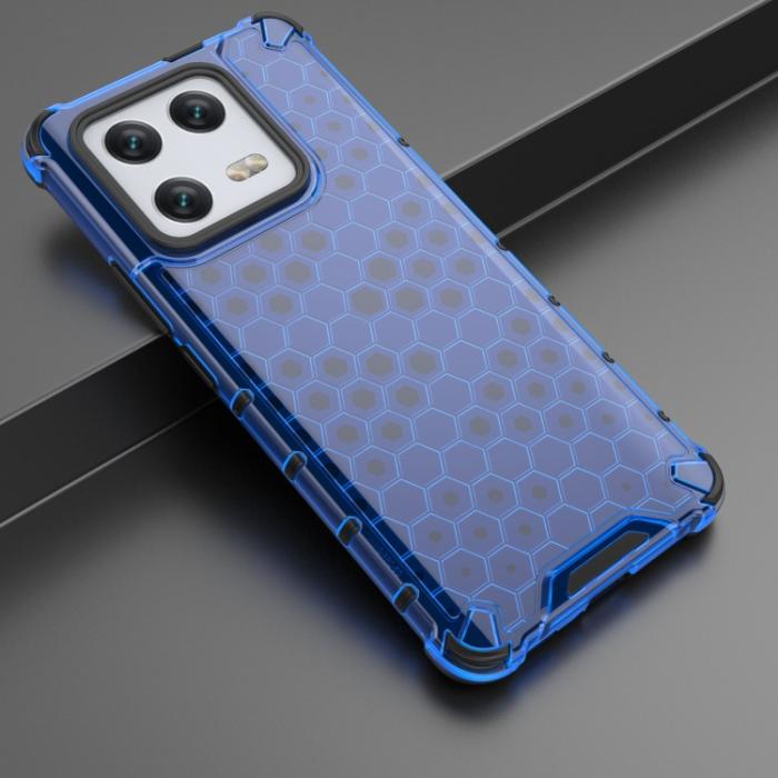 Bild 2,  Xiaomi 13 Pro 5G Skal Shockproof Honeycomb Textur Blå - Teknikhallen.se