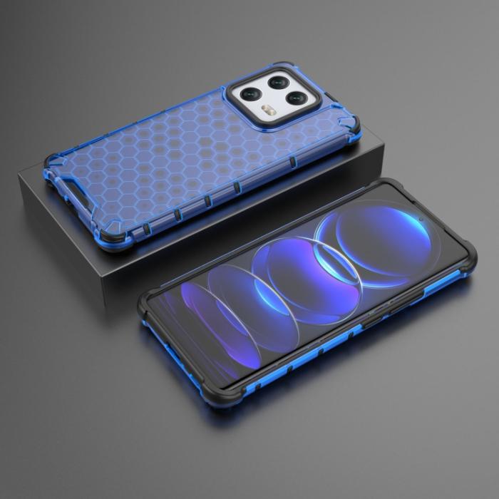Bild 3,  Xiaomi 13 Pro 5G Skal Shockproof Honeycomb Textur Blå - Teknikhallen.se