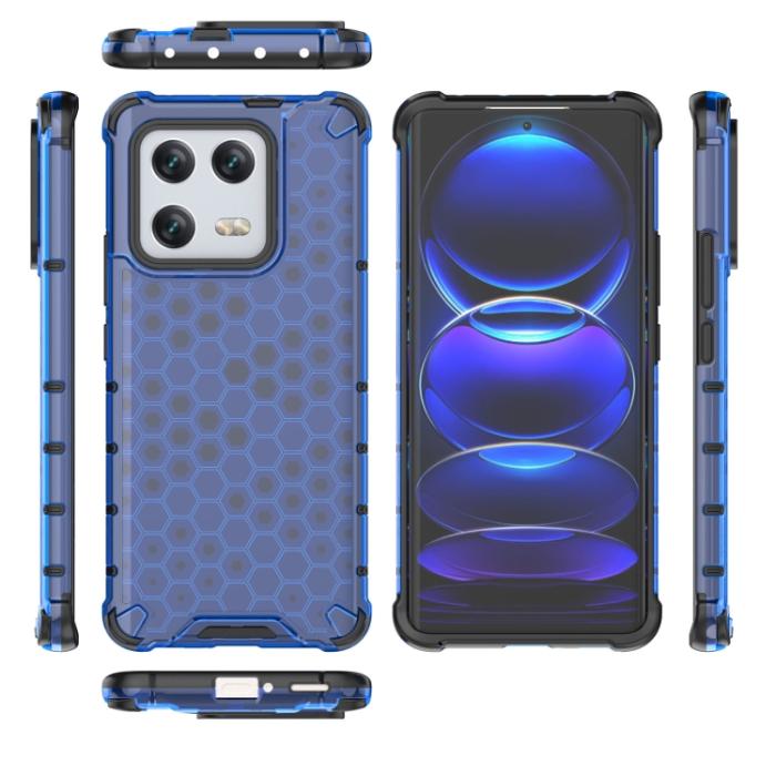 Bild 4,  Xiaomi 13 Pro 5G Skal Shockproof Honeycomb Textur Blå - Teknikhallen.se