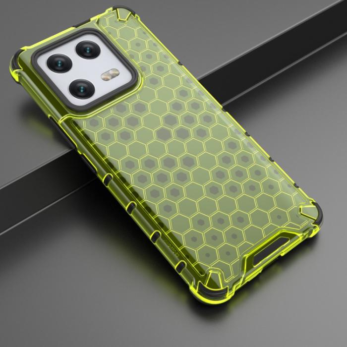 Bild 2,  Xiaomi 13 Pro 5G Skal Shockproof Honeycomb Textur Grön - Teknikhallen.se