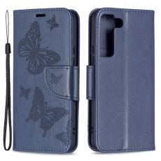  Samsung Galaxy S22 Plus Fodral Tryckt Fj&auml;ril M&ouml;rk Bl&aring; - Teknikhallen.se