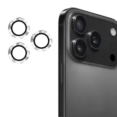 ENKAY ENKAY Phone 17 Pro Max / 17 Pro Linsskydd H&auml;rdat Glas Silver - Teknikhallen.se