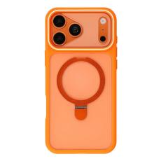  iPhone 18 Pro / 17 Pro Skal Med F&auml;llbart MagSafe Stativ Orange - Teknikhallen.se