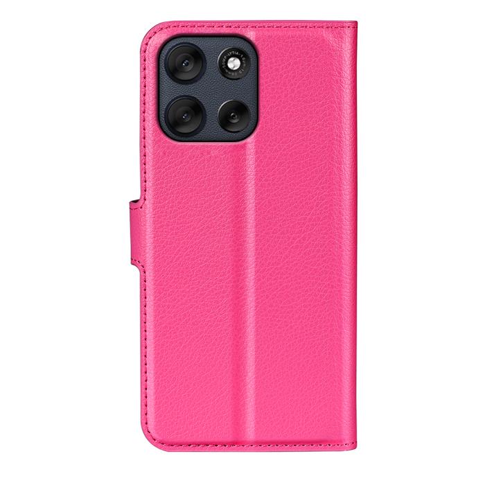 Bild 3,  Motorola Moto G56 5G Fodral Litchi Läder Rosa - Teknikhallen.se