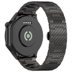  Klockarmband 22 mm Rostfritt St&aring;l Svart - Teknikhallen.se