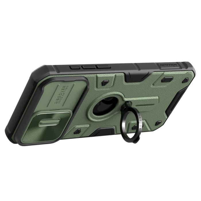 Bild 4, NILLKIN NILLKIN iPhone 15 Pro Max Skal CamShield Armor Ring Grön - Teknikhallen.se