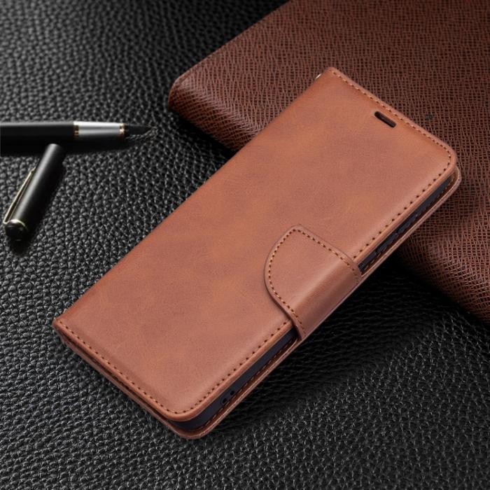 Bild 6,  Samsung Galaxy S21 FE Fodral Solid Shark Läder Brun - Teknikhallen.se