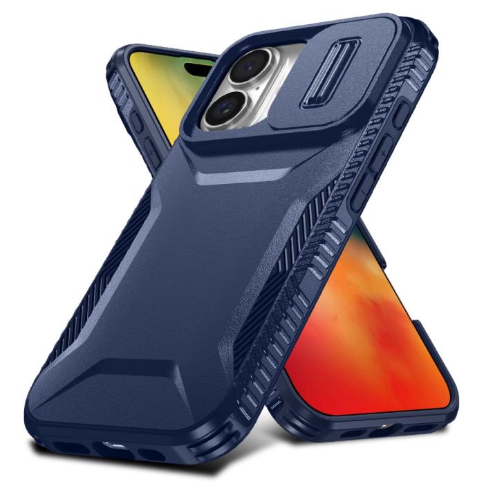 Bild 2,  iPhone 16 Plus Skal CamShield Hybrid Mörk Blå - Teknikhallen.se