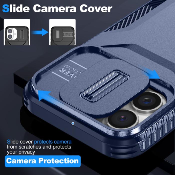 Bild 3,  iPhone 16 Plus Skal CamShield Hybrid Mörk Blå - Teknikhallen.se