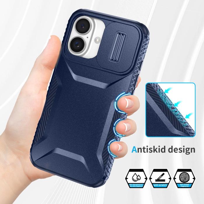 Bild 4,  iPhone 16 Plus Skal CamShield Hybrid Mörk Blå - Teknikhallen.se