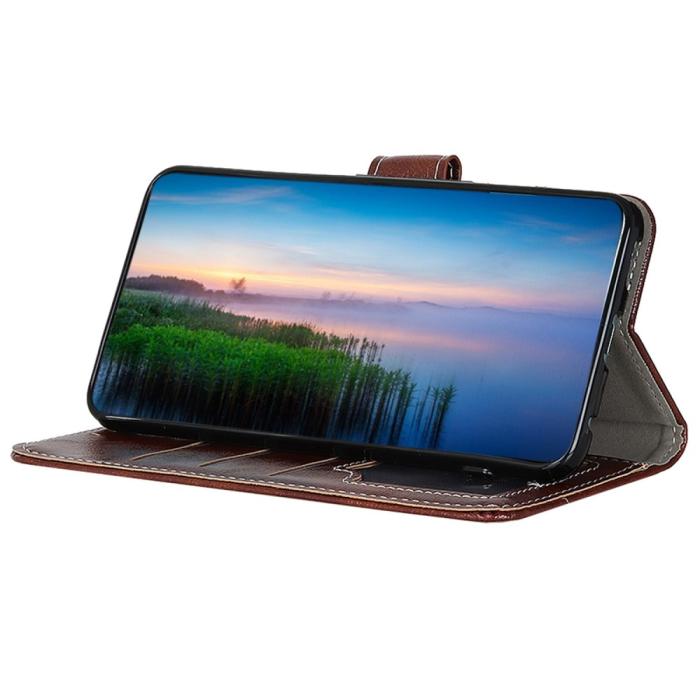 Bild 3,  OnePlus Nord 2T 5G Fodral Crazy Horse Läder Brun - Teknikhallen.se