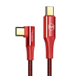 MCDODO Mcdodo 1.2m 100W USB-C/USB-C Elbow Laddkabel Röd - Teknikhallen.se