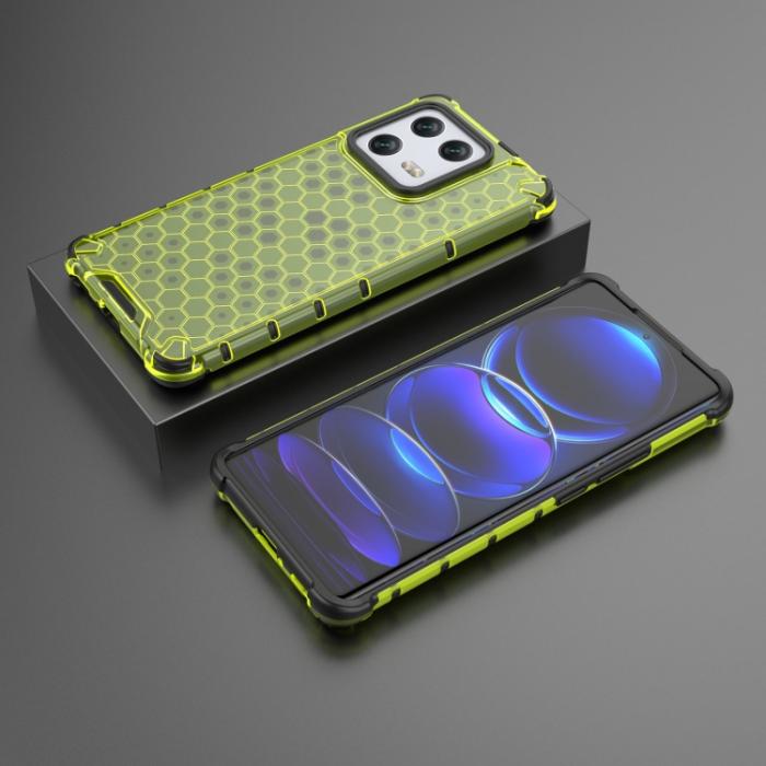 Bild 3,  Xiaomi 13 Pro 5G Skal Shockproof Honeycomb Textur Grön - Teknikhallen.se