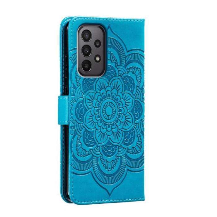 Bild 3,  Samsung Galaxy A24 5G Fodral Mandala Läder Blå - Teknikhallen.se