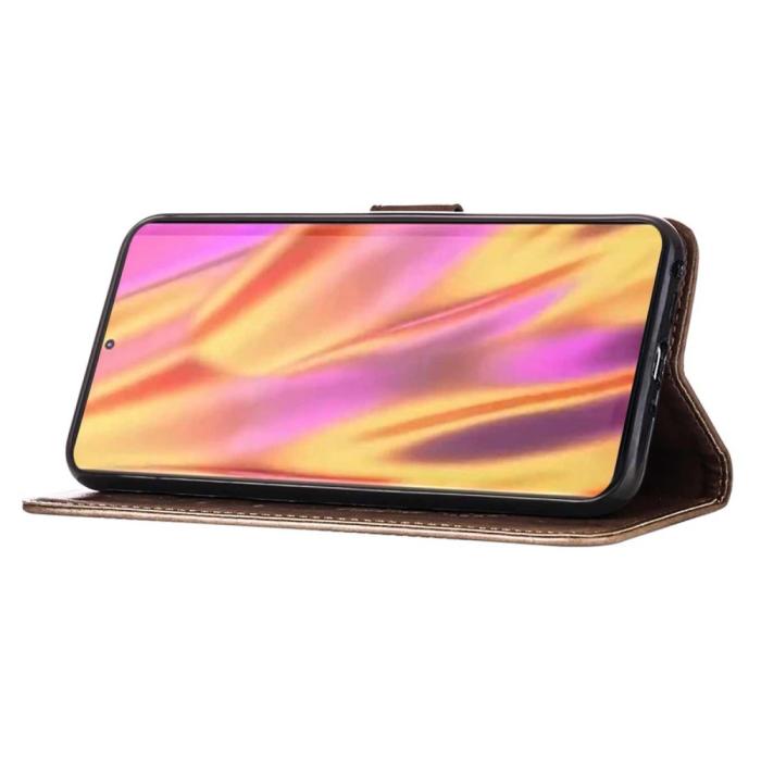 Bild 3,  Samsung Galaxy S23 Ultra Fodral Fjäril Tryck Grå - Teknikhallen.se