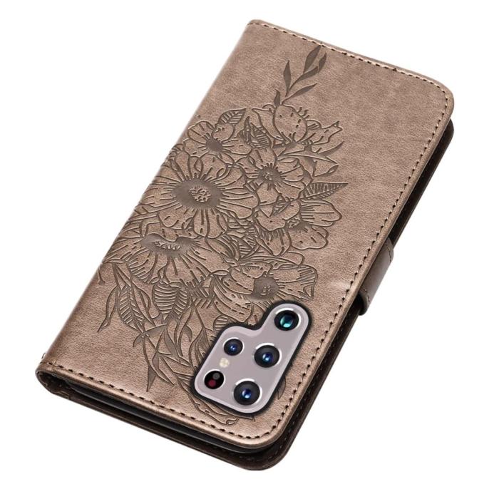 Bild 5,  Samsung Galaxy S23 Ultra Fodral Fjäril Tryck Grå - Teknikhallen.se