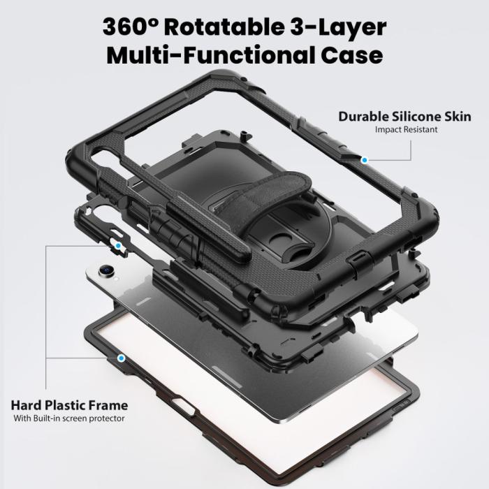 Bild 4, Tech-Protect Tech-Protect Samsung Galaxy Tab S11 Skal 360 Solid Svart - Teknikhallen.se