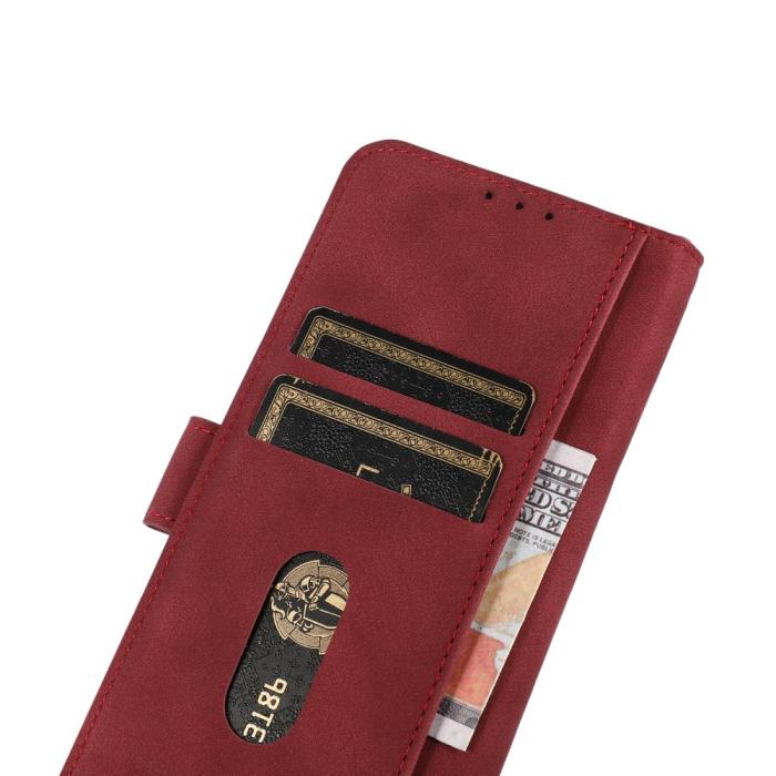 Bild 5, KHAZNEH KHAZNEH Xiaomi Redmi Note 14 4G Fodral Retro Läder Röd - Teknikhallen.se