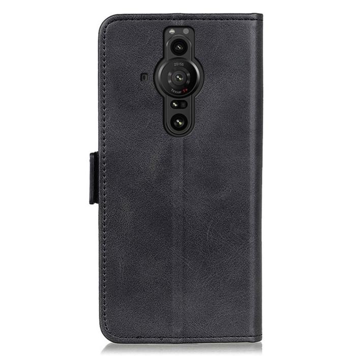 Bild 3,  Sony Xperia Pro-I Fodral Läder Med Magnetisk Stängning Svart - Teknikhallen.se