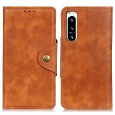  Sony Xperia 5 IV Fodral Magnetisk M&auml;ssing Brun - Teknikhallen.se