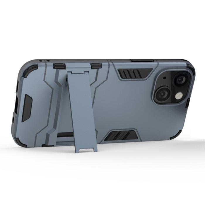 Bild 2,  iPhone 13 Mini - Hybrid Armor Skal Med Kickstand - Navy Blue - Teknikhallen.se