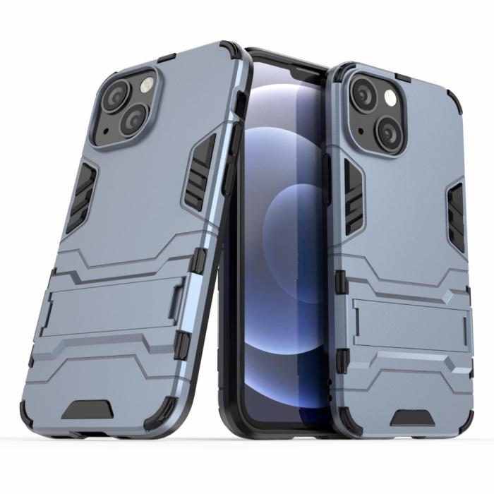 Bild 4,  iPhone 13 Mini - Hybrid Armor Skal Med Kickstand - Navy Blue - Teknikhallen.se