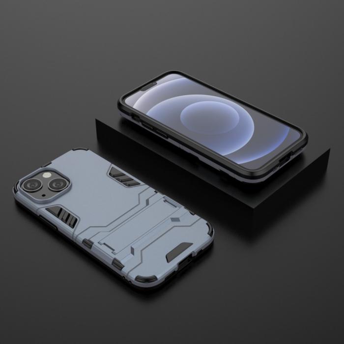 Bild 6,  iPhone 13 Mini - Hybrid Armor Skal Med Kickstand - Navy Blue - Teknikhallen.se