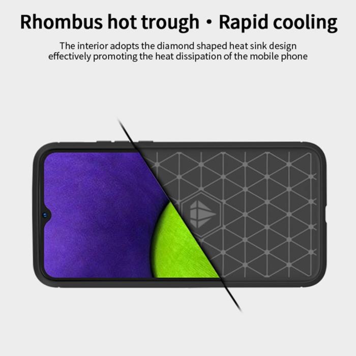 Bild 6, MOFI MOFI Samsung Galaxy A03 Skal Borstad Stål Textur Svart - Teknikhallen.se