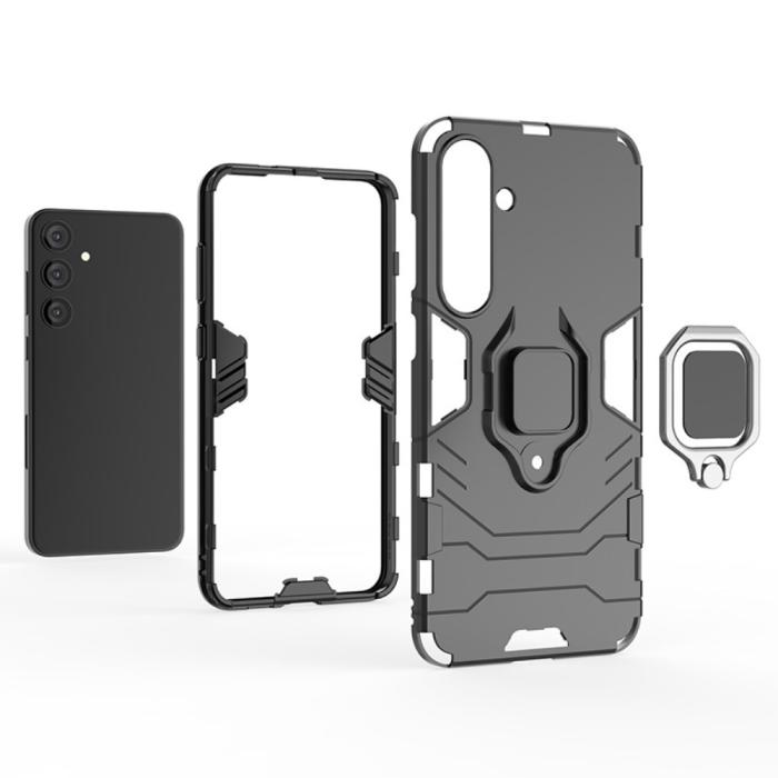 Bild 3,  Samsung Galaxy S24 Plus Skal Ring Hybrid Armor Navy Blue - Teknikhallen.se