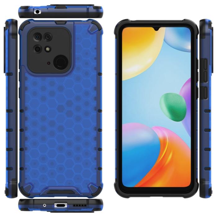 Bild 2,  Xiaomi Redmi 10C Skal Armor Honeycomb Blå - Teknikhallen.se