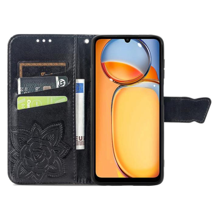 Bild 2,  Xiaomi Redmi 13C 4G Fodral Big Butterfly Svart - Teknikhallen.se