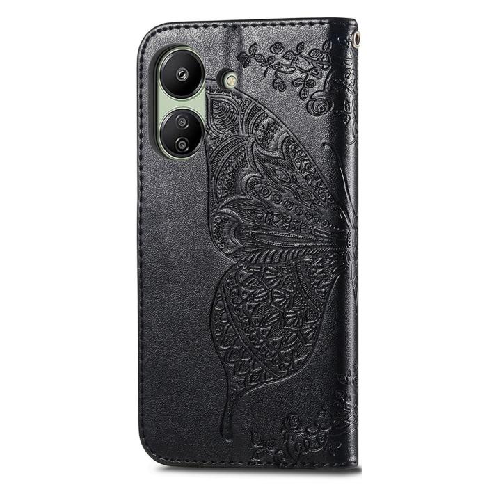 Bild 4,  Xiaomi Redmi 13C 4G Fodral Big Butterfly Svart - Teknikhallen.se