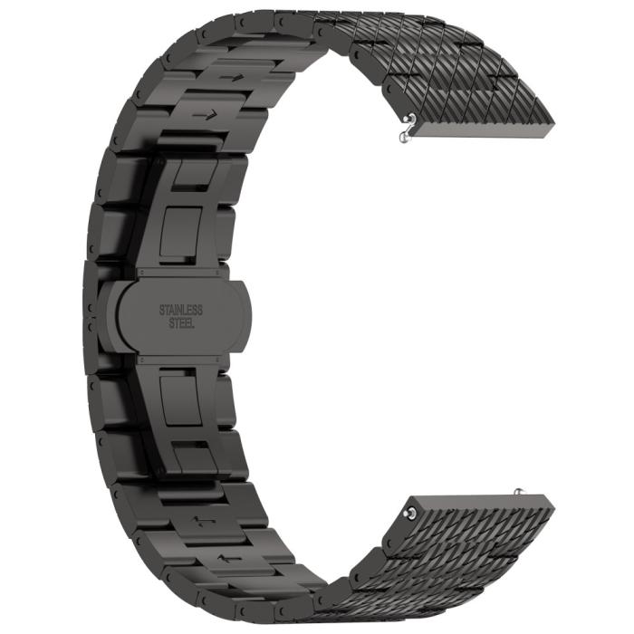 Bild 4,  Klockarmband 22 mm Rostfritt Stål Svart - Teknikhallen.se