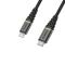OtterBox OtterBox Premium 2m MFi PD Lightning - USB-C Kabel Nylonflätad Svart - Teknikhallen.se