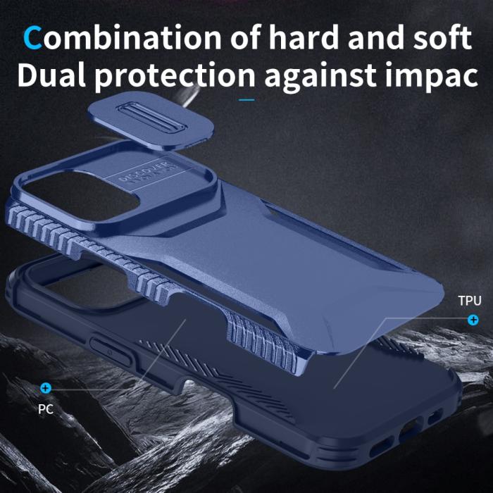 Bild 6,  iPhone 16 Plus Skal CamShield Hybrid Mörk Blå - Teknikhallen.se