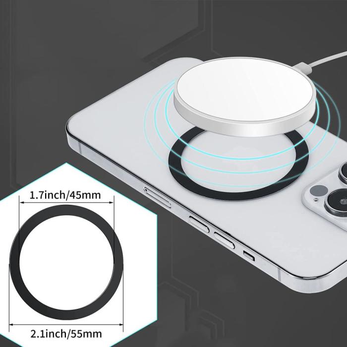 Bild 2, Tech-Protect Tech-Protect Universal Magmat MagSafe Ring Svart/Silver - Teknikhallen.se
