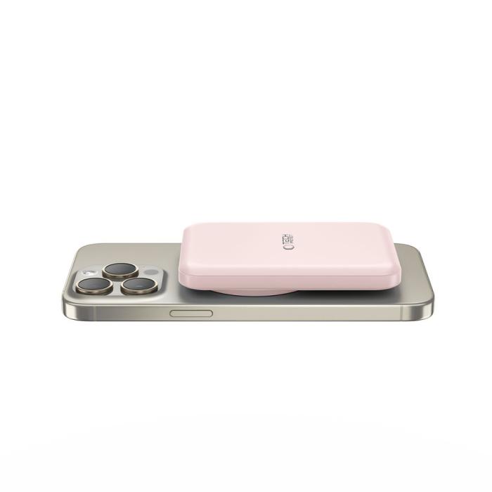 Bild 3, Tech-Protect Tech-Protect 5000 mAh MagSafe Powerbank LifeMag Rosa - Teknikhallen.se