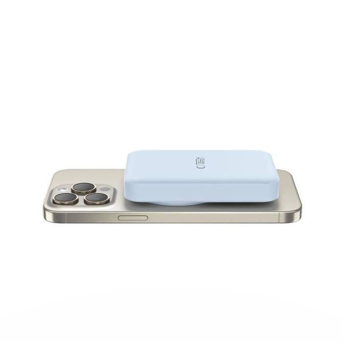 Bild 2, Tech-Protect Tech-Protect 10000 mAh MagSafe Powerbank LifeMag Blå - Teknikhallen.se