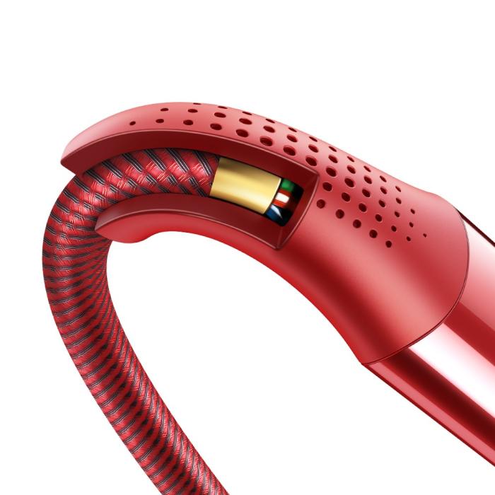 Bild 5, MCDODO Mcdodo 1.2m 100W USB-C/USB-C Elbow Laddkabel Röd - Teknikhallen.se