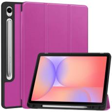  Samsung Galaxy Tab S10 Lite Fodral Tri-Fold Pennh&aring;llare Lila - Teknikhallen.se