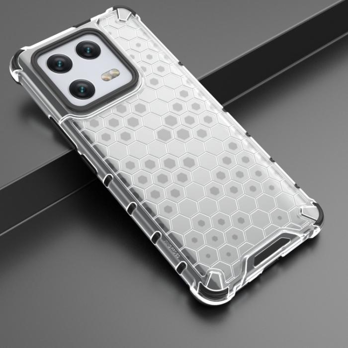 Bild 2,  Xiaomi 13 Pro 5G Skal Shockproof Honeycomb Textur Vit - Teknikhallen.se