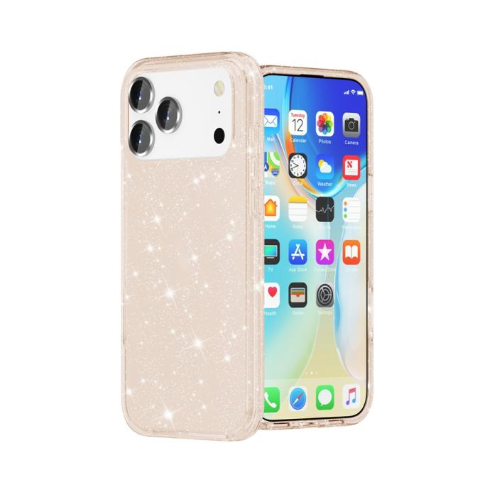Bild 5,  iPhone 17 Pro Max Skal Glitter Guld - Teknikhallen.se