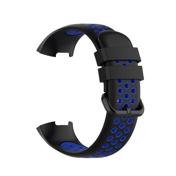 Bild 4,  Fitbit Charge 4/3 Silikon Träningsarmband Svart/Blå - Teknikhallen.se