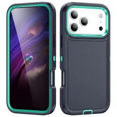  iPhone 17 Pro Skal Extreme Shockproof Hybrid M&ouml;rk Bl&aring; - Teknikhallen.se