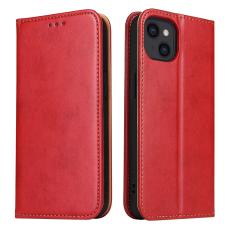  iPhone 13 Mini - L&auml;der Flip Fodral - R&ouml;d - Teknikhallen.se