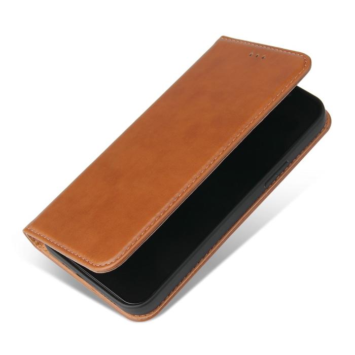Bild 6,  iPhone 13 Mini - Läder Flip Fodral - Brun - Teknikhallen.se